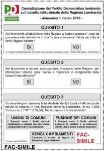 Quesiti regione Pd